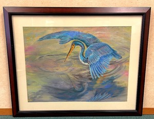 lot 398 image: Blue Heron Drinking