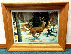 lot 395 image: Deer Running Through The Woods