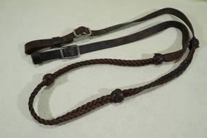 Braided Leather Roping Reins