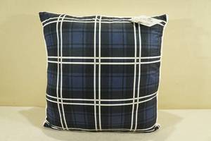 New Birch Trail Oversized Pillow -Blue Plaid