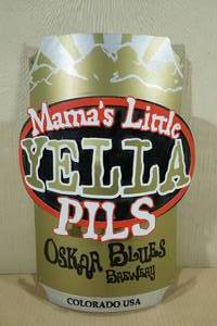 Mamas Little Yella Pils Curved Metal Sign