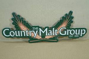 The Country Malt Group Embossed Metal Sign