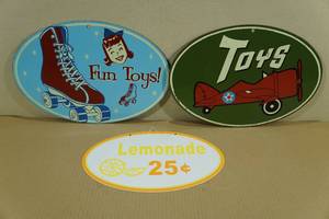 Metal Toy Signs with Lemonade Sign