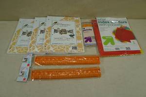 New Assorted School Supplies -Pop Fidget Rulers, Pencils, 300 Sheets Paper, Folders