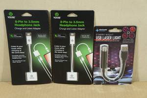 2 Charge and Listen Adapters and Starry Night USB Laser Light