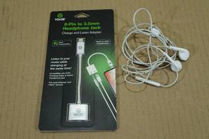 iPhone Corded Head Phones with Charge and Listen Adapter