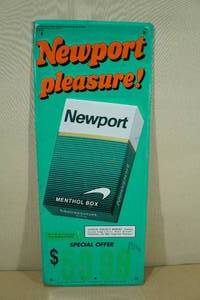 Vintage Newport Advertisement Embossed Metal Sign