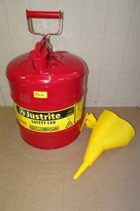 5 Gallon Justrite Safety Can with Funnel