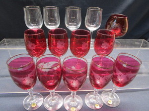 lot 32 image: Stemware Etched, Clear