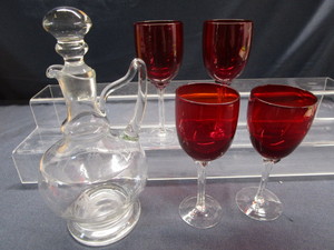 lot 81 image: Wine Carafe & Stemware