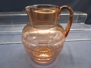 lot 94 image: Pink Glass Pitcher