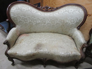 lot 130 image: Antique Loveseat