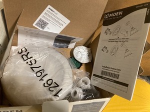 MOEN Banbury 1-Handle 1-Spray 1.75 GPM Shower Faucet wValve in Spot  Resist Br.