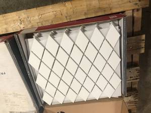 Pallet wth 10 cases of Daltile  Restore Bright White 12 in. x 13 in. Glazed Ceramic Diamond Mosaic Tile (0.88 sq. ft.Piece)