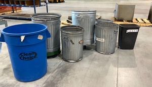 lot 2278 image: Trash Cans and Casters