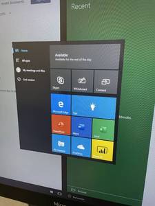 lot 2 image: Microsoft 55 Interactive Touchscreen Surface Hub Model 1597 with Rolling Stand