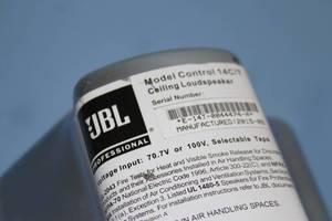 lot 91 image: Pair of JBL Control 14CT Professional Audio Two-Way 4 Coaxial Ceiling Speakers