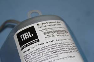 lot 92 image: JBL Control 24CT Compact Pro Audio Background  Foreground Ceiling Speakers