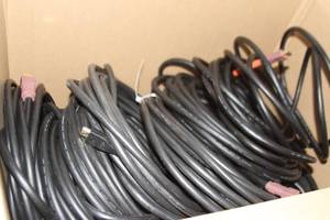 lot 75 image: Large Box of Miscellaneous HDMI Cables - Box Weighs 34 Pounds  Qty. 14 Cables - 25 Each