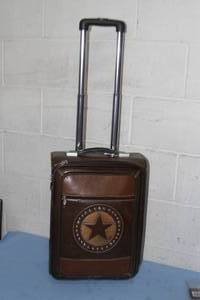 lot 106 image: Western Theme Rolling Suitcase  Travel Equipment Storage Case & Miscellaneous Other Case Lot