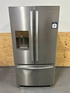 lot 2 image: WHIRLPOOL 24.7-cu ft French Door Refrigerator with Ice Maker (Fingerprint Resistant Stainless Steel) ENERGY STAR