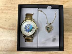 lot 115 image: GOLD COAST Balone Watch with Heart Pendant