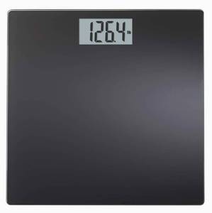 lot 60 image: INSTATRACK Large Display Digital Bathroom Scale with Step-On Technology in Black, Accurately Measures up to 400 Pounds