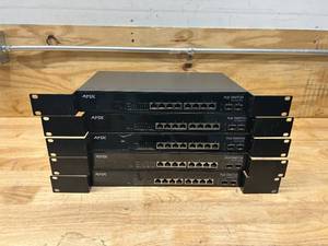 lot 83 image: AMX Lot of 5- NXA-ENET8-2POE Gigabit Ethernet Layer 2 PoE Switches