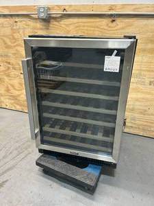 lot 107 image: GALANZ GLW57MS2B16 47 Bottle Built in Wine Refrigerator, Digital Temperature Control, White LED Interior Lighting, 5.7 Cu. Ft., Stainless Steel