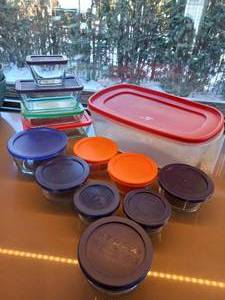lot 133 image: Collection Of Pyrex Storage Containers