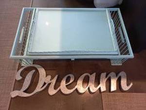 lot 154 image: Breakfast In Bed Tray And Metal Dream Sign