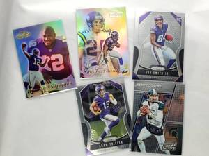 Lot of 5 Cards Dante Culpepper Rookie, Adam Thielen, Irv Smith Jr. Rookie, Robert Smith, Kirk Cousins Rookie