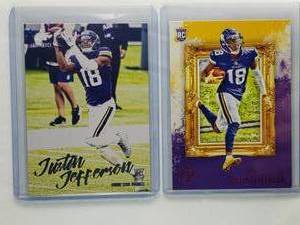 Lot of 2 Justin Jefferson Rookie Cards Panini Luminance #217, Panini GK-13