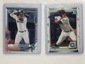 Lot of 2 Julio Rodriguez Rookie Cards Bowman Chrome BCP-19, Bowman Chrome BCP-86
