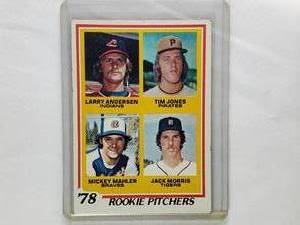 78 Rookie Pitchers Jack Morris, Mickey Mahler, Tim Jones, Larry Andersen Topps #703