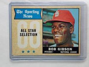 Bob Gibson 1968 The Sporting News All Star Selection