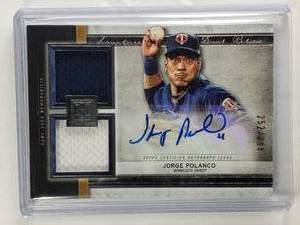 Jorge Polanco Dual Relic Autograph Topps SSDS-JP, Numbered 252299