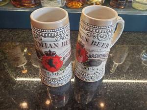 lot 35 image: Pair of Ceramic Beer Steins