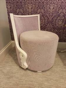 lot 106 image: Purple Corduroy Upholstered Chair