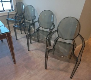 lot 153 image: Four Louis Ghost Style Chairs