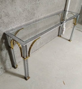 lot 7 image: Milo Baughman Designed MCM Chrome Hallway Table