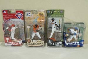 McFarlane Baseball Action Figures - Utley, McCovey, Abreu, Bautista