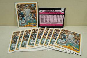 Vintage Paul Molitor 1989 Topps Baseball Card Folders