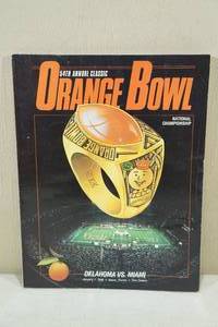 1988 Orange Bowl Game Program - Oklahoma vs Miami