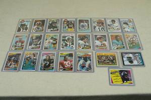 1980s Topps Football Cards - Lambert, Harris, Theismann