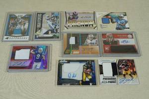 Football Jersey and Auto Insert Cards - Hilton, Kuechly, Eifert
