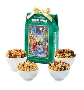 lot 4 image: NEW 2 Pack of Harry and David Moose Munch Premium Popcorn Featuring Four 10 oz Flavors