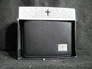 lot 108 image: Black Mens Wallet with Cross on front