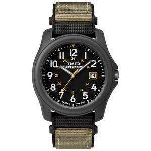 lot 122 image: Brand new Timex Mens Expedition Camper Black Dial Gray Nylon Watch - T425719J