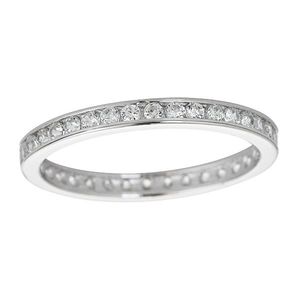 lot 139 image: Brand New Simply Silver Simply Brilliant Sterling Silver CZ Micropav Eternity Ring